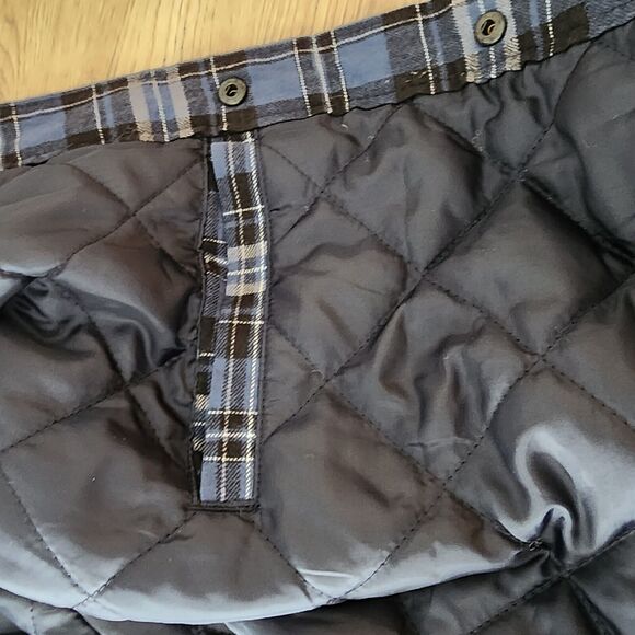 BC CLOTHING~MENS SIZE XXL~QUILTED LINED FLANNEL JACKET~POCKETS SNAP FRONT PLAID - Picture 10 of 14